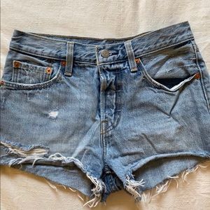 Levis 501 Light Denim Shorts